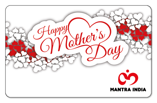 red happy mother's day text on a white and red heart background